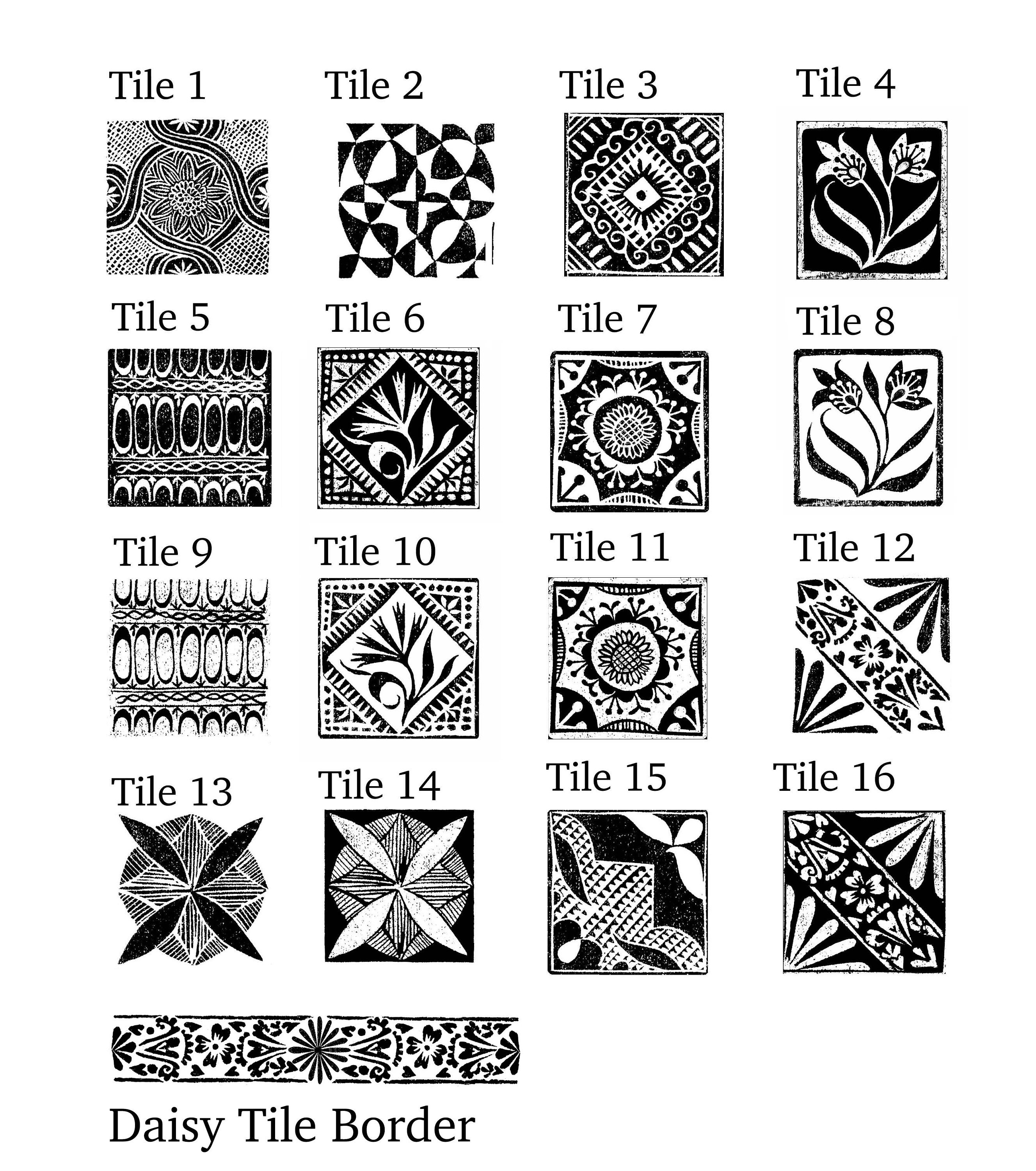 Border and Texture Rubber Stamps for Card Making 