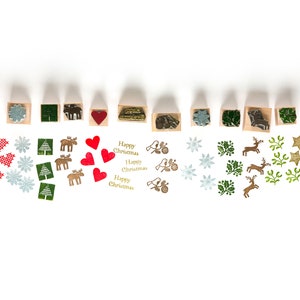 Ministempel - Weihnachtsstempel - Weihnachtsstempel - Weihnachtsgeschenk - Weihnachtsstempel - Kunststempel - Bastelgeschenk - Weihnachtskarte Stempel