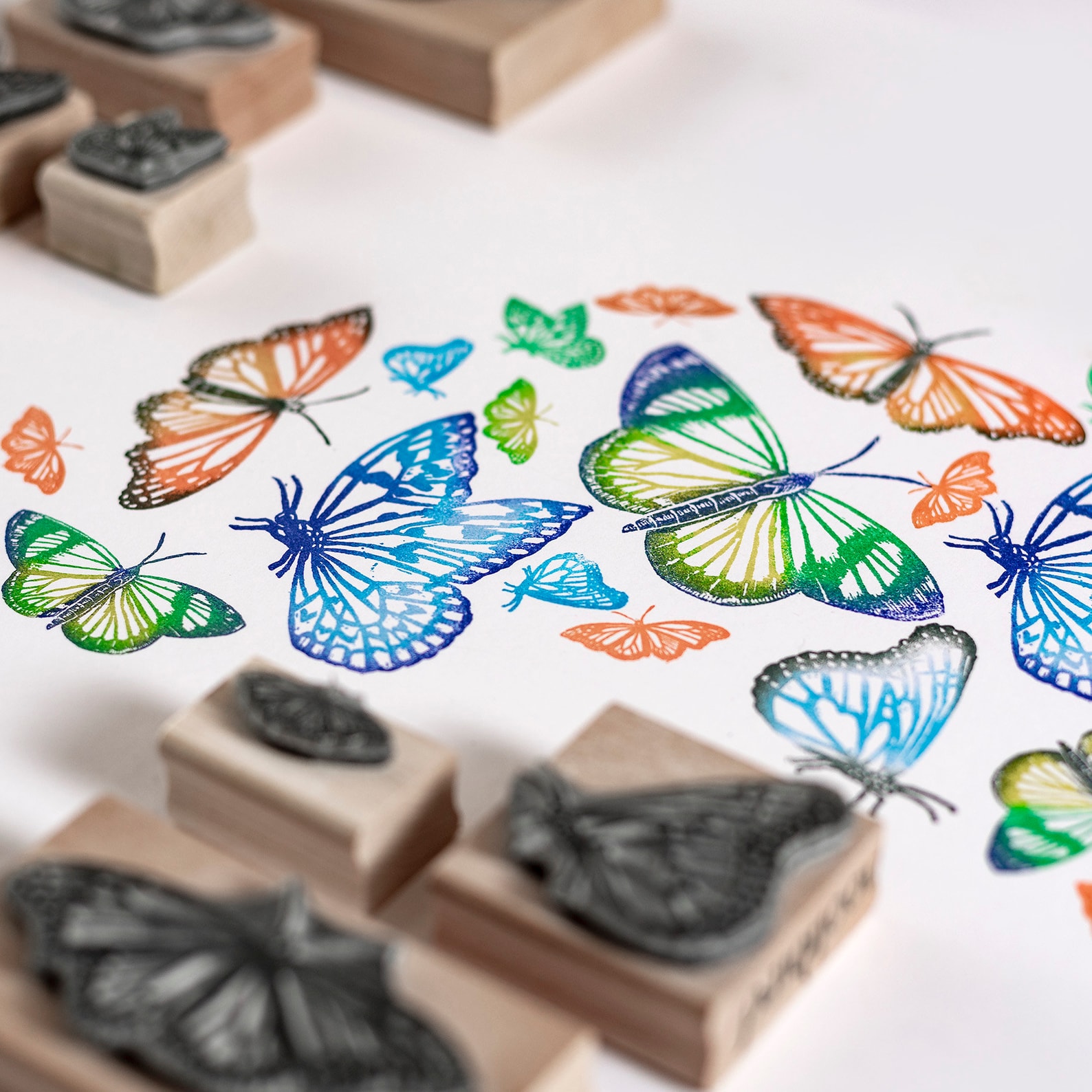 Butterfly Rubber Stamp Butterfly Stamp Monarch Butterfly Etsy