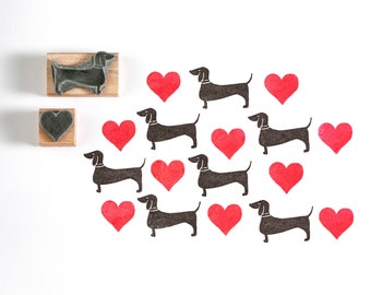 Dachshund Rubber Stamp, Sausage Dog Rubber Stamp, Dog Stamp