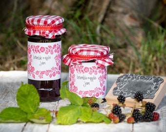 Rubber Stamp For Jam Jar Label, Jam Label Stamp, Label for Jam Jar, Fruit Jam Label Stamp.