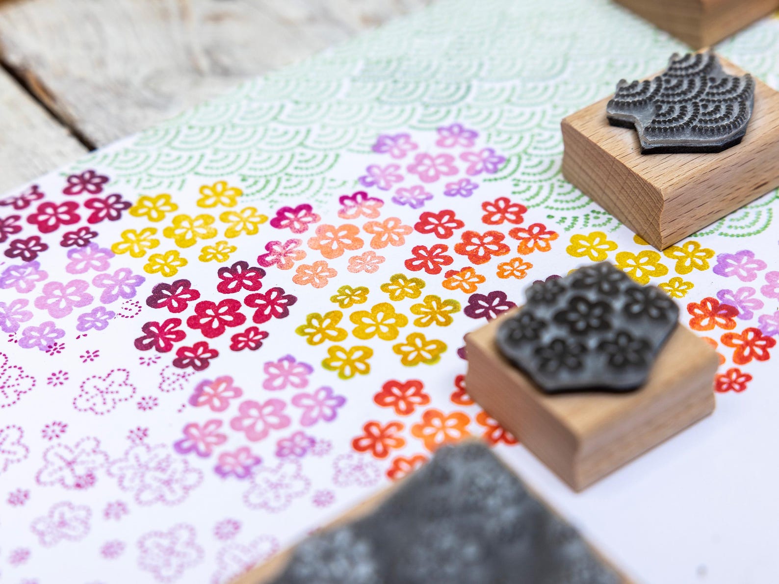 Japanese Flowers and Pattern Rubber Stamps, Flower Stamps for Card ...