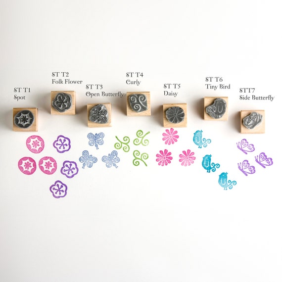 Tiny Flower Rubber Stamps, Butterfly Rubber Stamps and Bird Stamps, Tiny  Rubber Stamps, Kids Tiny Stamps 