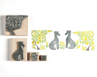 Fruit Tree and Oak Tree Stamps With Pretty Garden Stamps and Hedgehogs