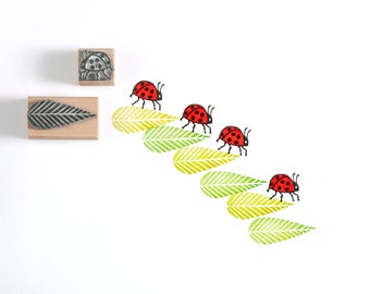 Lady Bird Rubber Stamp, Lady Bug Rubber Stamp, Beetle Stamp, Insect Stamp