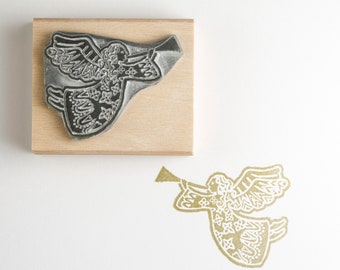 Nativity Angel Christmas Rubber Stamp, Christmas stamp, Christmas card, Paper craft, Craft stamp