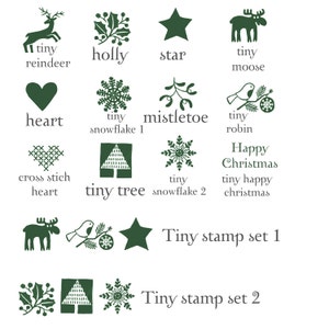 Små julstämplar - Julstämpel - Julklapp - Julklapp - Julklappsstämpel - Konststämpel - Hantverksgåva - Julkortstämpel bild 2