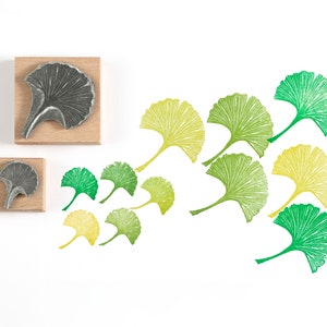 Ginko Leaf Rubber Stamp, Leaf Stamp, Botanical Stamp, Nature Stamp