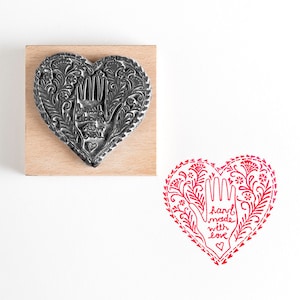 Hand Made with Love Herz Stempel