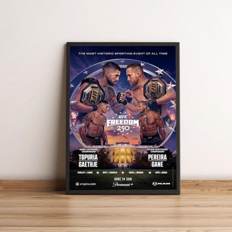Freedom Fight Style Ufc Freedom 250 Fight Poster - Etsy