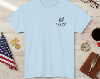 American Eagle gesticktes 250. Unabhängigkeits-T-Stück | Vintage Shirt