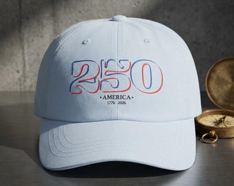 250 Amerika bestickte Mütze | Stil rot weiß blau