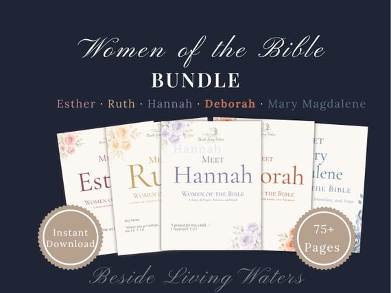 Women of the Bible Study Bundle: Esther, Ruth, Deborah, Hannah, Mary Magdalene (PDF Download)