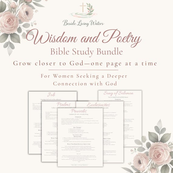 Women's Bible Study Bundle: One Page Devotional Worksheets (Digital Download)
