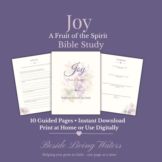 Joy: A Fruit of the Spirit Bible Study | Christian Women’s Printable | Scripture Reflection Prayer Journal | Instant Download PDF