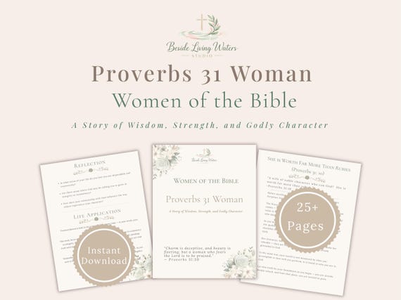 Proverbs 31 Woman Bible Study Workbook: Christian Faith Journal (PDF Download)