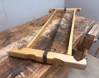 Große Rahmensäge für die Holzbearbeitung - Roubo Style Handsäge zum Nachsägen & Längssägen