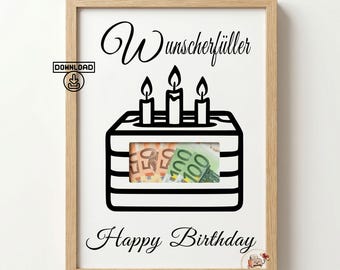 Geldgeschenk Geburtstag | Geschenk zum runden Geburtstag | Originelle Geschenke zum 50 Geburtstag Mann Frau | 18 Geburtstag Junge