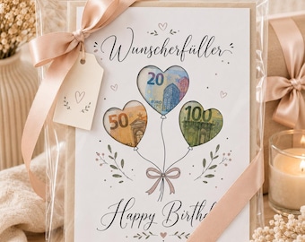 Cadeau d'argent d'anniversaire à imprimer – Cadre cadeau en argent A3, A4, A5, Lettre US, Téléchargement numérique PDF