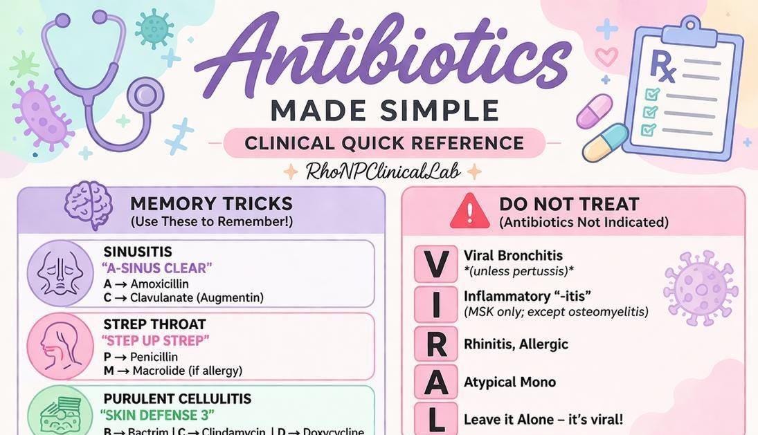 Antibiotics Cheat Sheet - Etsy