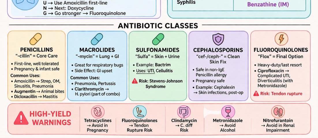Antibiotics Cheat Sheet - Etsy