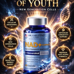 NAD+ Complex Capsules | Cellular Energy, Longevity Support, Anti-Aging Formula (60 Count)