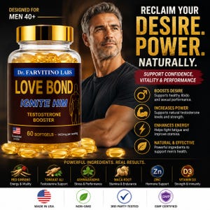 Testosterone Booster – Tongkat Ali, Maca Root, Ashwagandha,Red Ginseng for Men's Energy, Stamina & Libido – Vitamin D3, Non-GMO, Made in USA