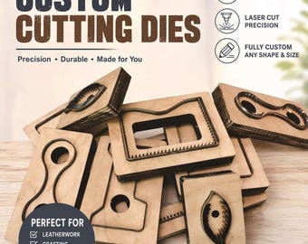 Custom Leather Cutting Die | Personalized Steel Rule Die | Custom Leather Punch Die | Clicker Press Die | Leather Craft Tool