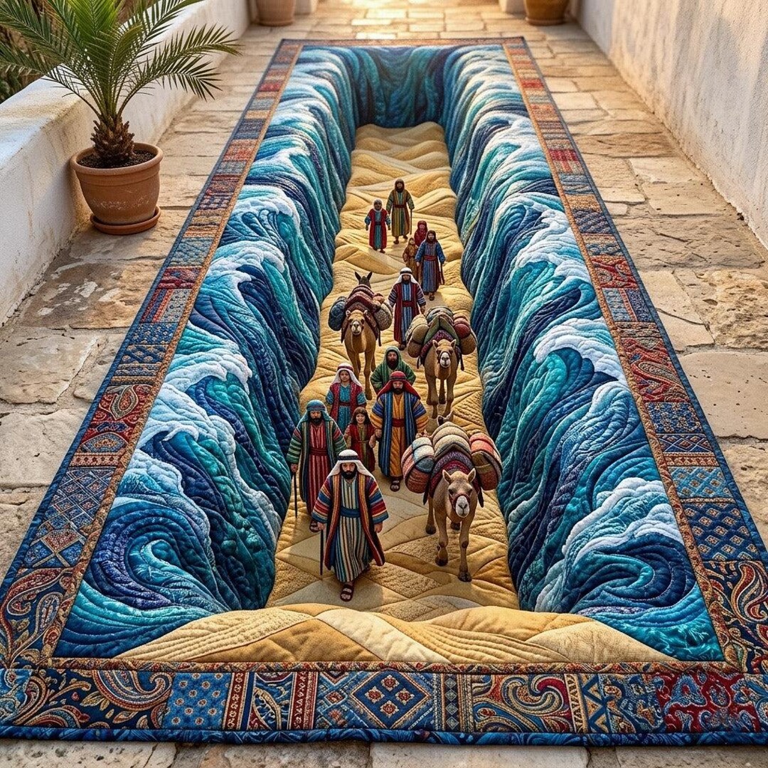 Parted Sea Runner Rug, Biblical Moses Rug, Optical Illusion Hallway Rug ...