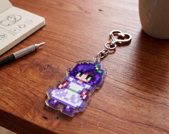 Custom Stardew Valley Style Pixel Acrylic Keychain, Prismatic Shard Void Egg Charm, Retro Farming Game Bag Decor, Gamer Gift