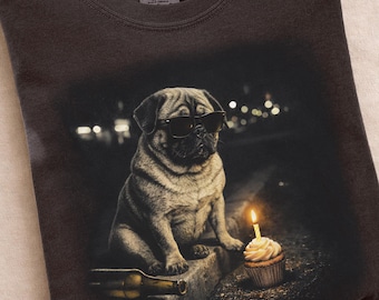 Comfort Colors Funny Birthday Dog Shirt | Dog Meme Tshirt | Party Animal Pug Tee