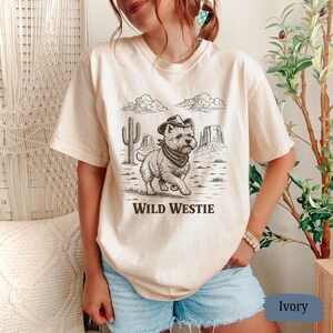 Camiseta Western Westie / Camiseta Comfort Colors West Highland Terrier / Regalo para amantes de los perros imagen 13