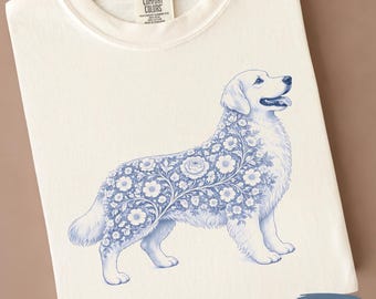 Botanical Golden Retriever Shirt | Dog Person Sweatshirt | Gift for Dog Lover