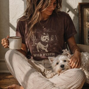 Camiseta Western Westie / Camiseta Comfort Colors West Highland Terrier / Regalo para amantes de los perros imagen 2