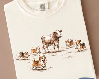 Western Corgi Shirt | Country Style Dog Sweatshirt | Gift for Dog Lover