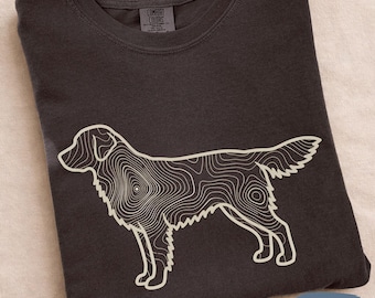 Topographic Golden Retriever Shirt | Hiking Dog Sweatshirt | Dog Person Gift