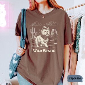 Camiseta Western Westie / Camiseta Comfort Colors West Highland Terrier / Regalo para amantes de los perros imagen 6