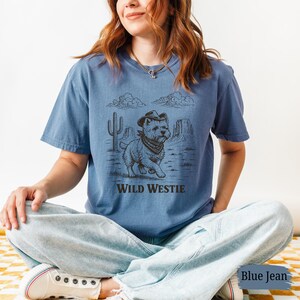 Camiseta Western Westie / Camiseta Comfort Colors West Highland Terrier / Regalo para amantes de los perros imagen 7