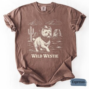 Camiseta Western Westie / Camiseta Comfort Colors West Highland Terrier / Regalo para amantes de los perros imagen 9