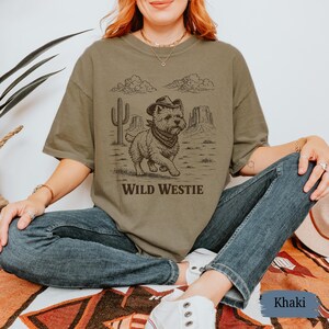 Camiseta Western Westie / Camiseta Comfort Colors West Highland Terrier / Regalo para amantes de los perros imagen 15