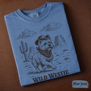 Camiseta Western Westie / Camiseta Comfort Colors West Highland Terrier / Regalo para amantes de los perros imagen 11