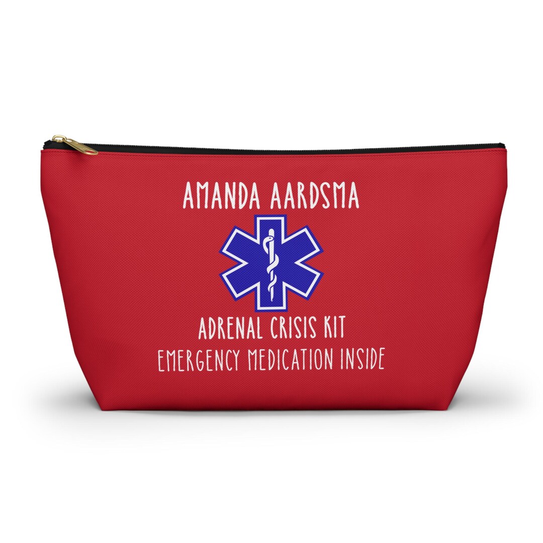 Personalized Adrenal Crisis Kit Pouch, Emergency Medication Bag ...