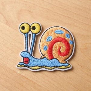 Aufnäher mit Cartoon-Schnecke, Kawaii-Bügelapplikation für Hemd, Mütze, Rucksack