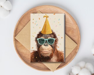 Brainbox Candy Biglietto Di Auguri Orangutan - Another Year More Fabulous - 120x170mm Con Busta, FSC