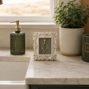Ring Holder Frame- Pick Your Pattern, White Jewelry Display Decor