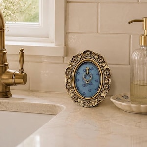 Ring Holder Frame-Pick Your Pattern, Gold Oval Jewelry Display Decor