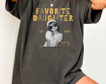 Custom Photo Name Favorite Daughter Shirt Personalized Daughter In Law Christmas Birthday Gift for Daughter Sister From Parent Vintage Tee