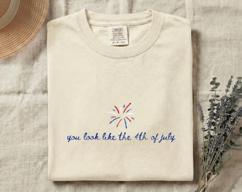 You Look Like the 4th of July Shirt, minimalist 250th anniversary Tee, Fourth of July Humor Top, Independent Day Gift