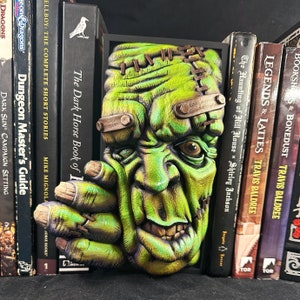 Painted Frankenstein Book Nook | Large | Dungeons and Dragons DnD D&D Tabletop| Horror Roleplay RPG Library Prop | Miniatures of Madness