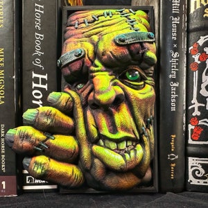 3D Printed Hand-Painted Frankenstein Fantasy BookNook Bookshelf Insert Dungeons and Dragons D&D Horror RPG Library Miniatures of Madness
